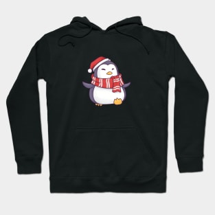 Cute Penguin in Santa Hat Hoodie